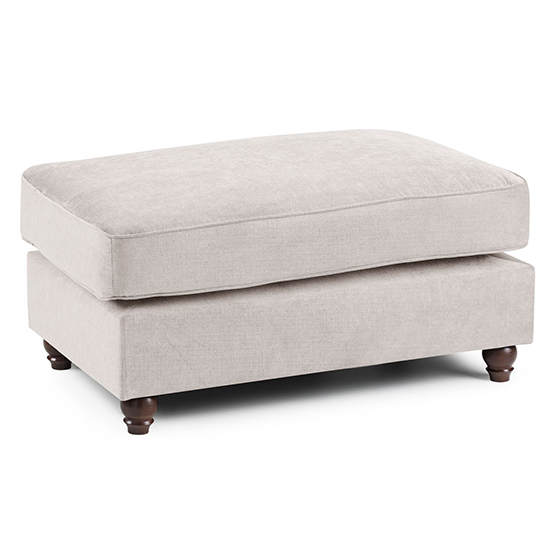 Photo of Williton fabric footstool in stone