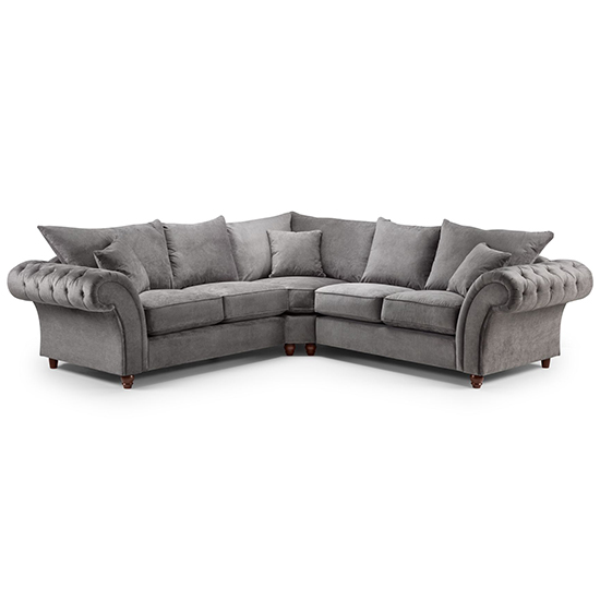 Winston Fabric Corner Sofa Large In Grey