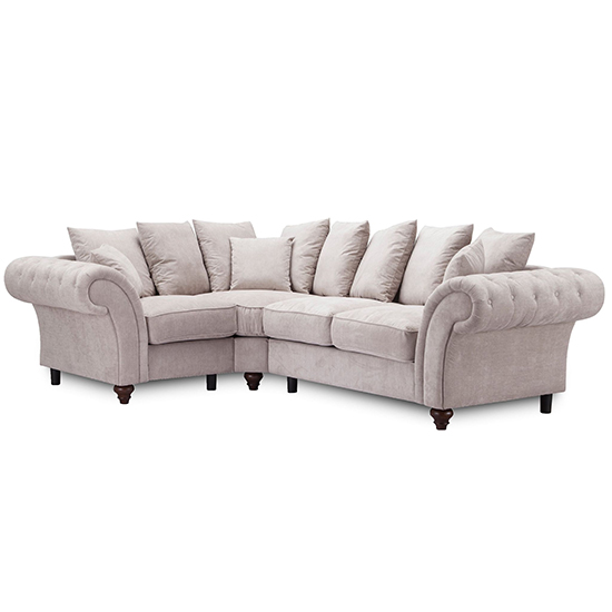 Winston Fabric Corner Sofa Left Hand In Stone