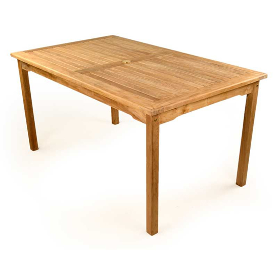 Willow Wooden Rectangular Dining Table In Teak