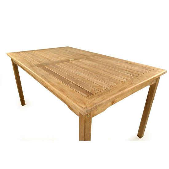 Willow Wooden Rectangular Dining Table In Teak