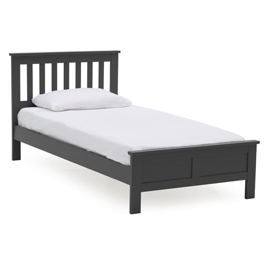 Read more about Willox wooden single size bed in grey