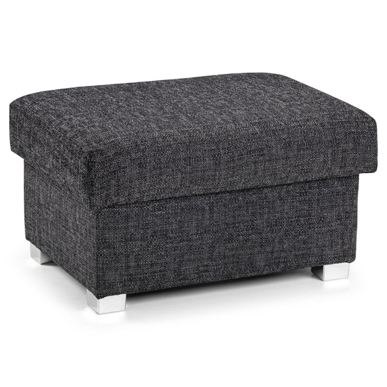Product photograph of Willy Fabric Footstool In Grey from Furniture in Fashion