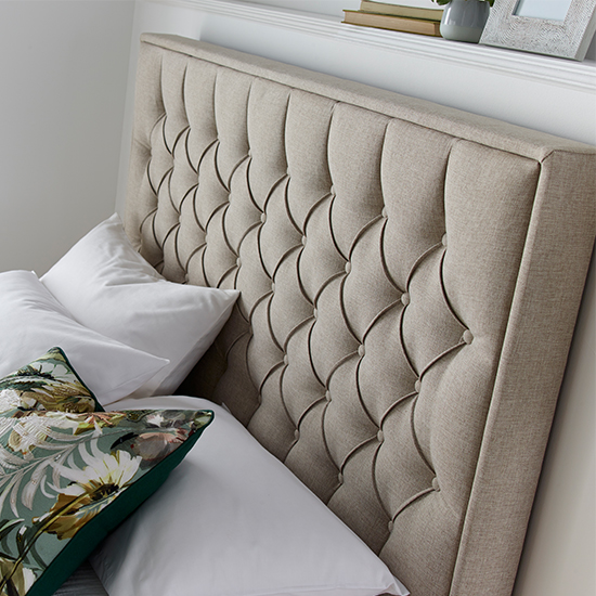 Wilson Fabric Ottoman Storage King Size Bed In Oatmeal Furniture in