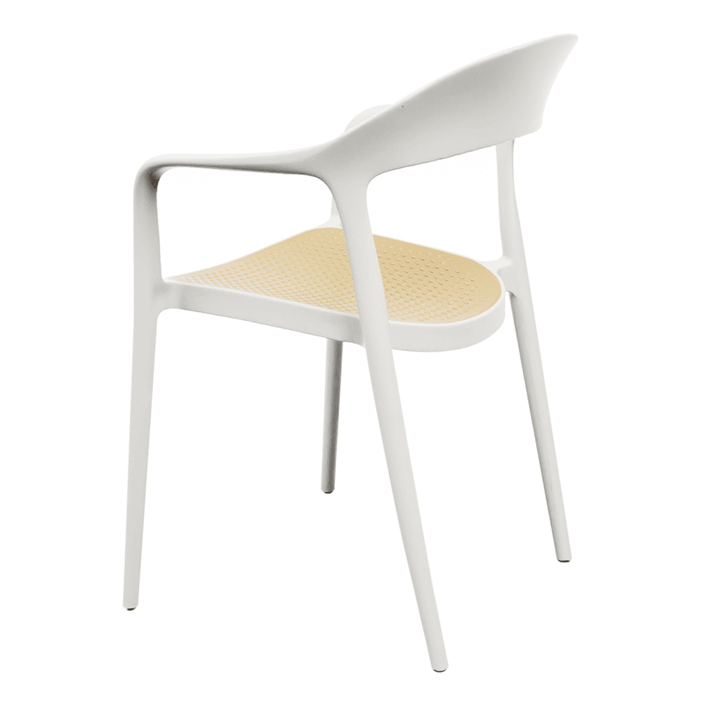 Wilson Outdoor Polypropylene Stacking Armchair In White