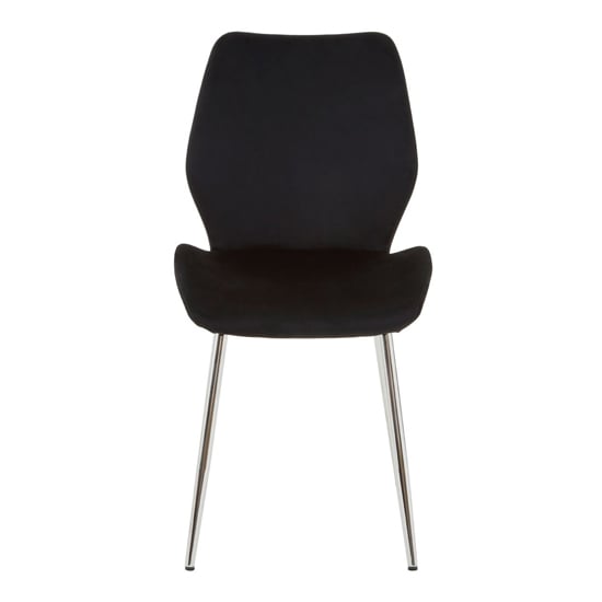 Wims Rectangular Black Glass Dining Table With 6 Velvet Chairs