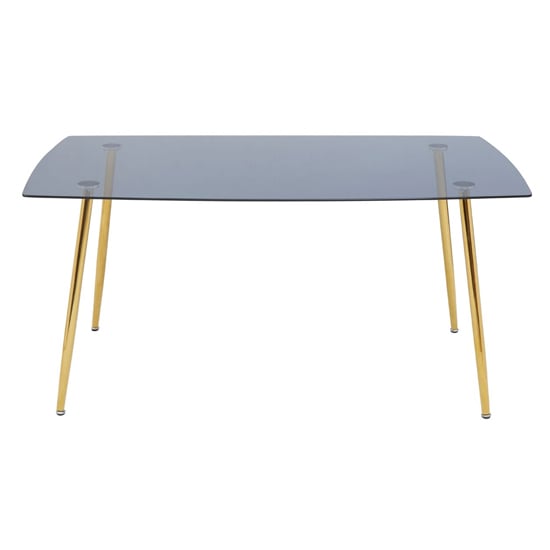 Wims Rectangular Grey Glass Dining Table With 6 Velvet Chairs