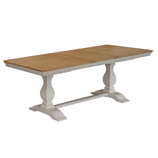 Product photograph of Winches Wooden Extending Dining Table In Silver Birch from Furniture in Fashion
