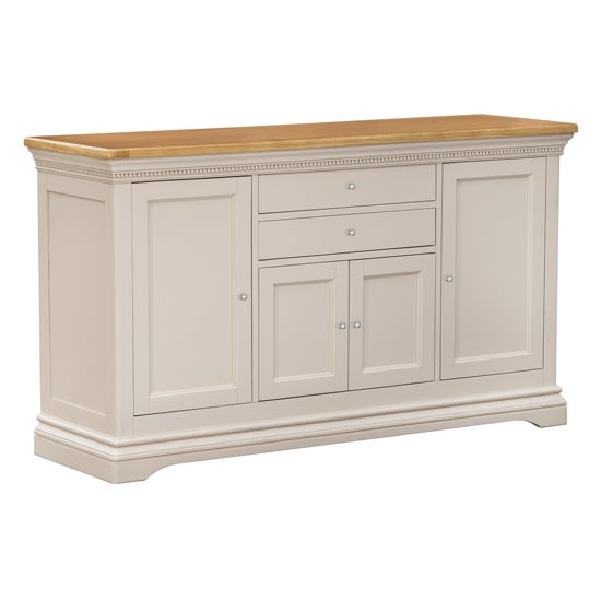 Winches Wooden Sideboard With 4 Doors 2 Drawers In Silver Birch