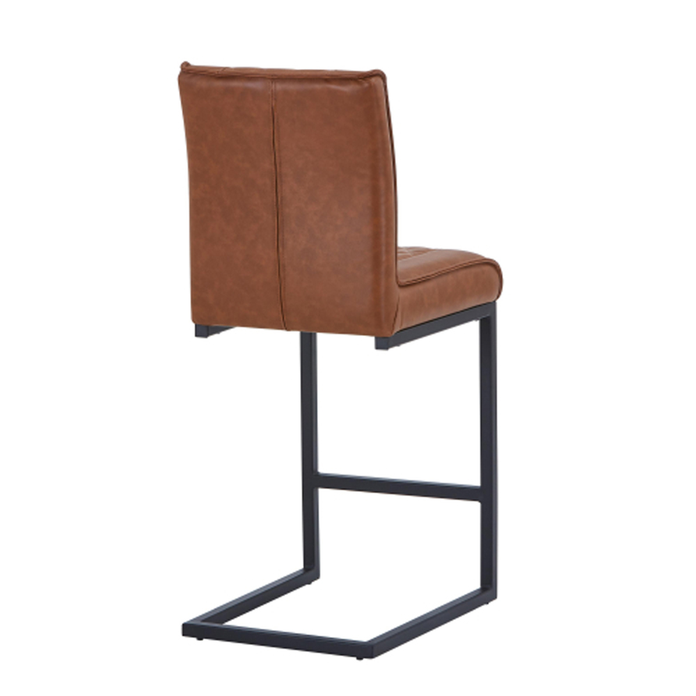 Windermere Tuscan Tan Leather Effect Bar Stools in Pair