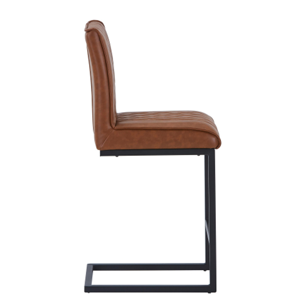 Windermere Tuscan Tan Leather Effect Bar Stools in Pair
