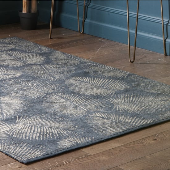 Windfeb Cotton Fabric Rug In Charcoal
