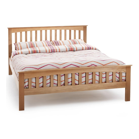 Photo of Windsor wooden double bed in oak