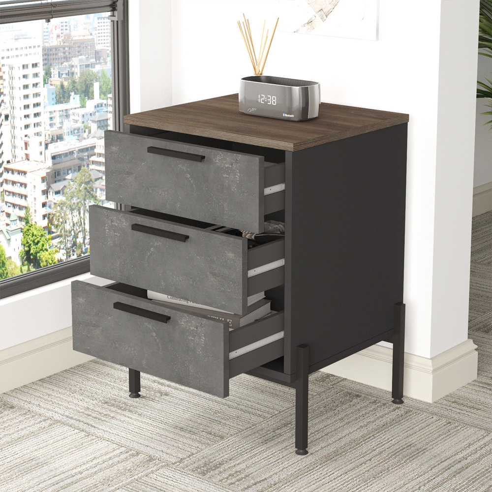 Windsor Wooden Executive Office Furniture Set in Brown Grey and Anthracite