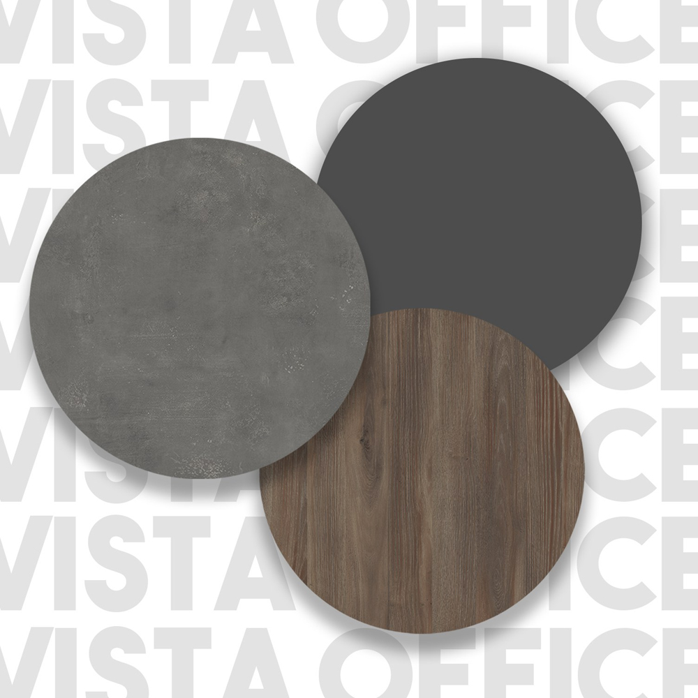 Windsor Wooden Executive Office Furniture Set and Sideboard in Brown Silver and Anthracite
