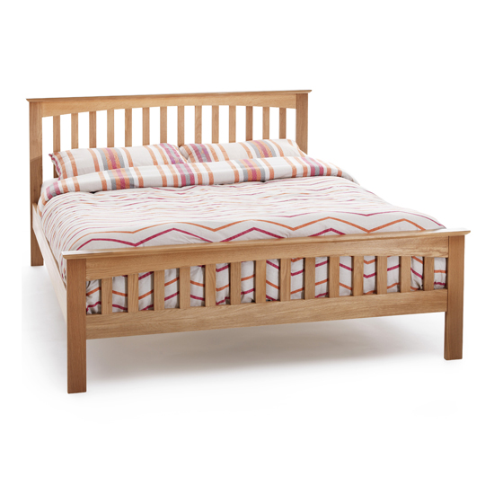 Product photograph of Windsor Wooden Small Double Bed In Oak from Furniture in Fashion