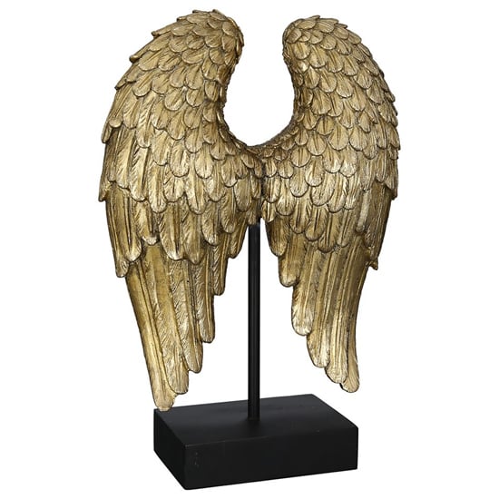 Read more about Wing poly sculpture in antique gold and black