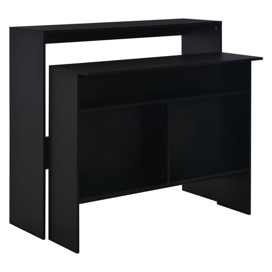 Winnie Wooden Bar Table With 2 Table Tops In Black