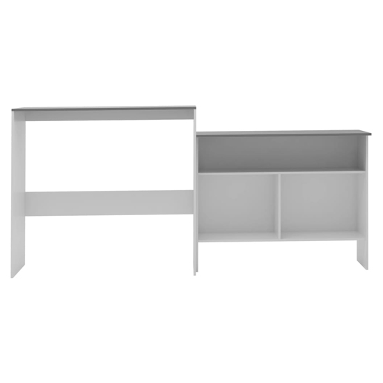 Winnie Wooden Bar Table With 2 Table Tops In Grey And White