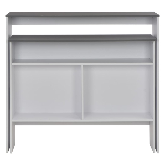 Winnie Wooden Bar Table With 2 Table Tops In Grey And White