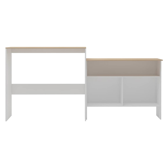 Winnie Wooden Bar Table With 2 Table Tops In Oak And White