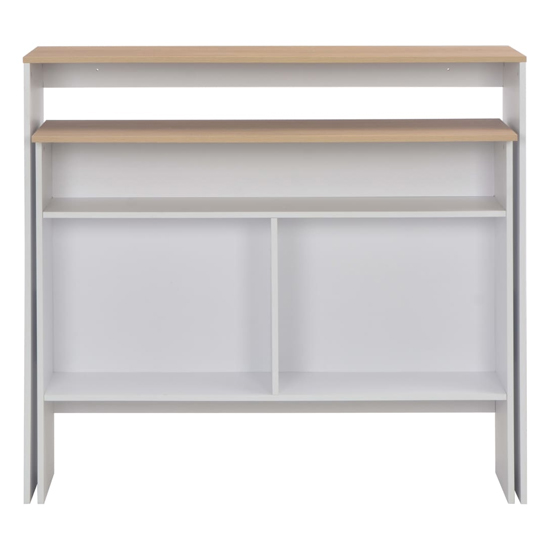 Winnie Wooden Bar Table With 2 Table Tops In Oak And White