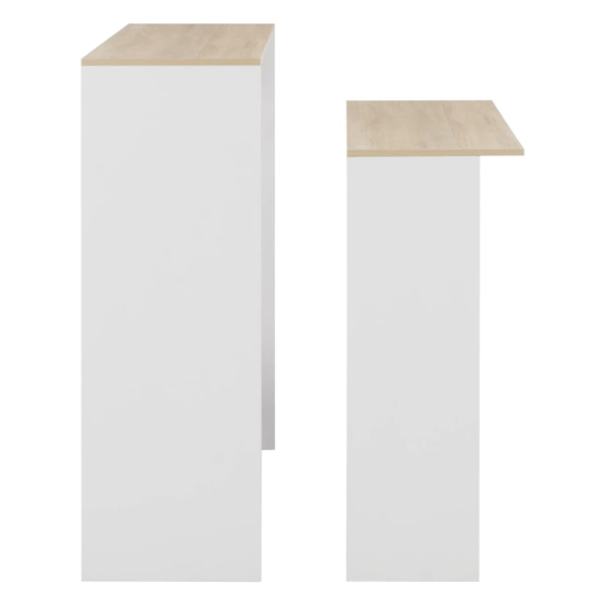 Winnie Wooden Bar Table With 2 Table Tops In Oak And White