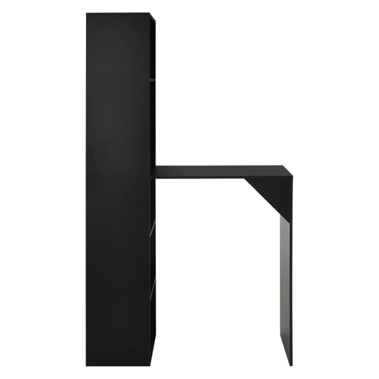 Winnie Wooden Bar Table With Cabinet In Black