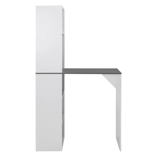 Winnie Wooden Bar Table With Cabinet In Grey And White