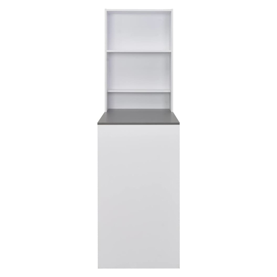 Winnie Wooden Bar Table With Cabinet In Grey And White