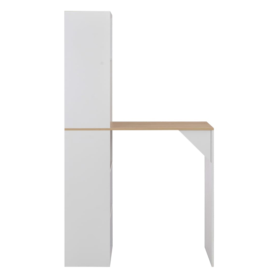 Winnie Wooden Bar Table With Cabinet In Oak And White