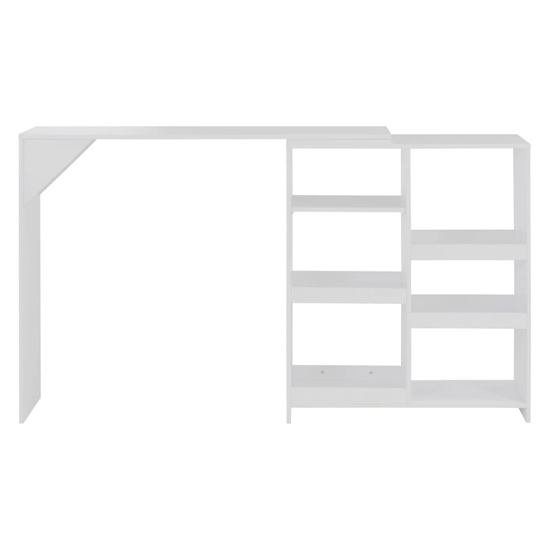 Winnie Wooden Bar Table With Moveable Shelf In White