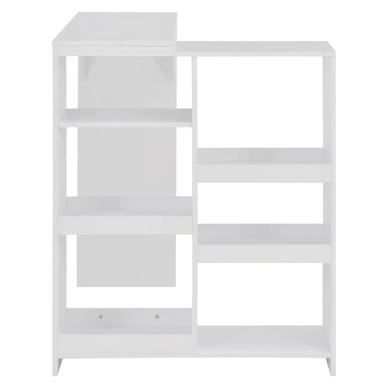 Winnie Wooden Bar Table With Moveable Shelf In White
