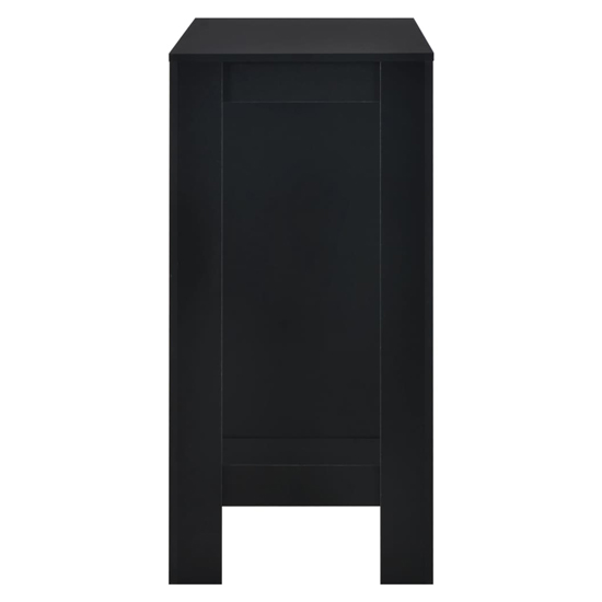 Winnie Wooden Bar Table With Shelf In Black