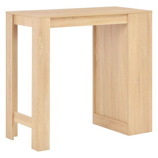 Winnie Wooden Bar Table With Shelf In Oak