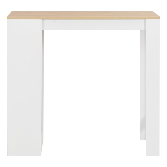 Winnie Wooden Bar Table With Shelf In Oak And White