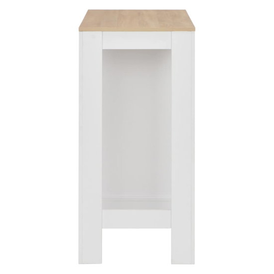 Winnie Wooden Bar Table With Shelf In Oak And White