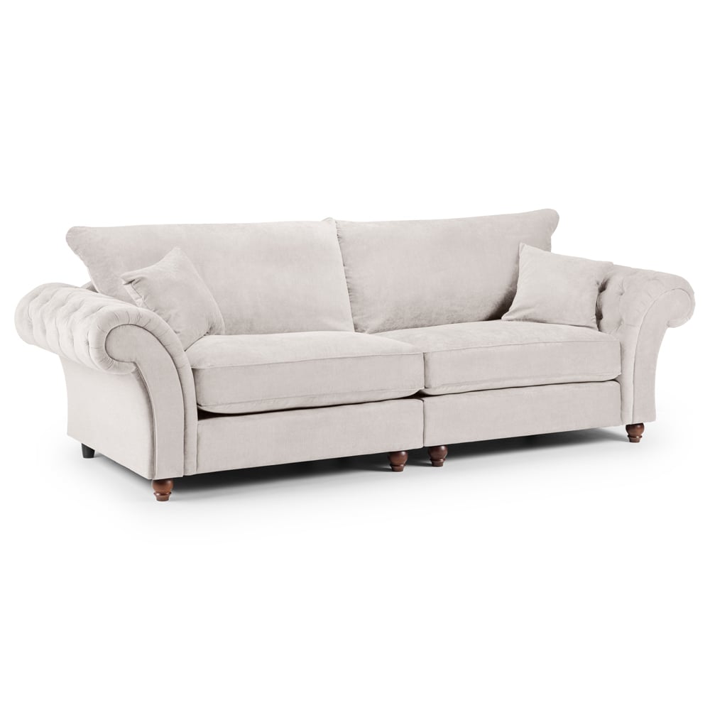 Winnsboro Fabric 4 Seater Sofa In Stone