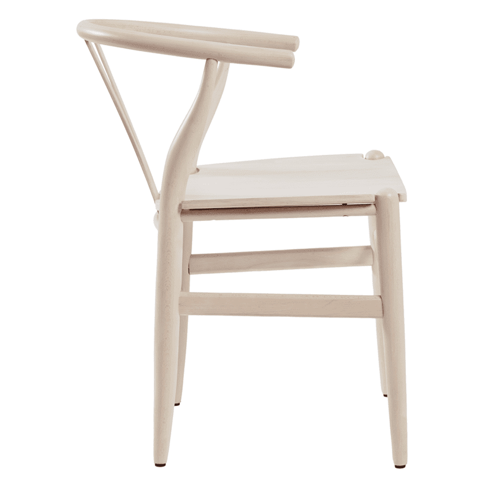 Winona Solid Beech Wood Armchair In Whitewash