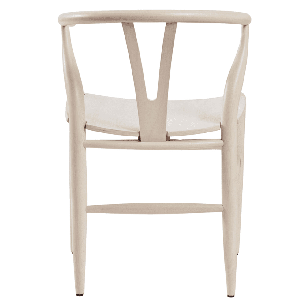 Winona Solid Beech Wood Armchair In Whitewash