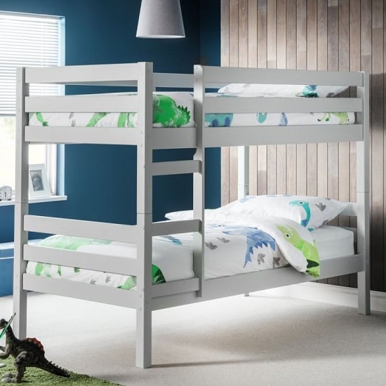 Cailean Wooden Bunk Bed In Dove Grey