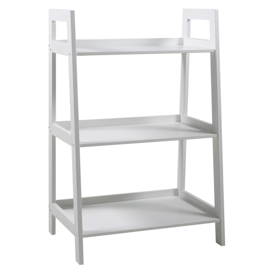 Product photograph of Winooski Wooden 3 Tier Bookcase In White from Furniture in Fashion