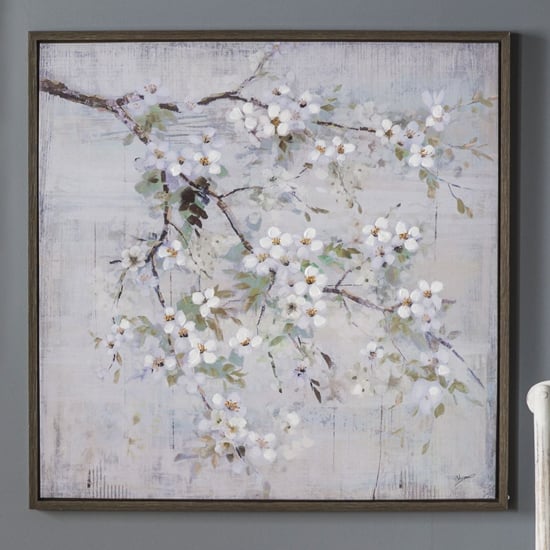 Winslow Blossom Framed Wall Art In Neutral And Wood