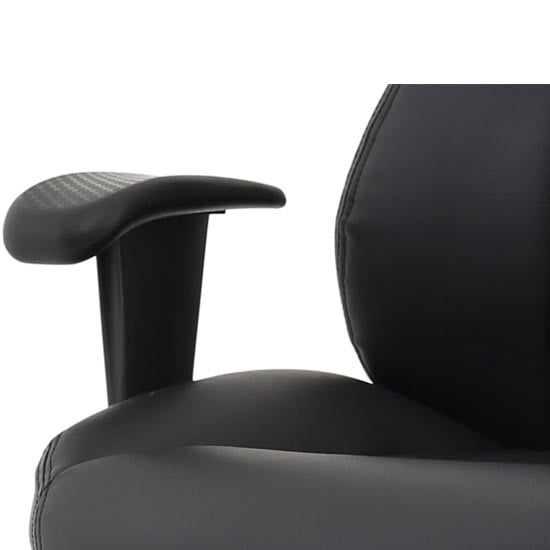Winsor Leather Office Chair In Black With No Headrest_3