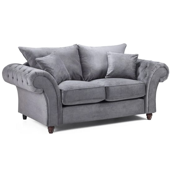 Winston Fabric 2 Seater Sofa In Grey
