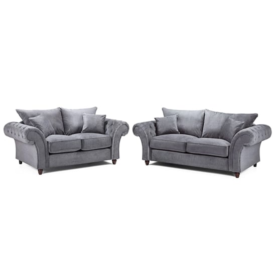 Read more about Winston fabric 3+2 seater sofa set in grey