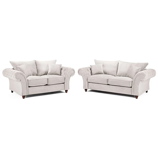 Read more about Winston fabric 3+2 seater sofa set in stone