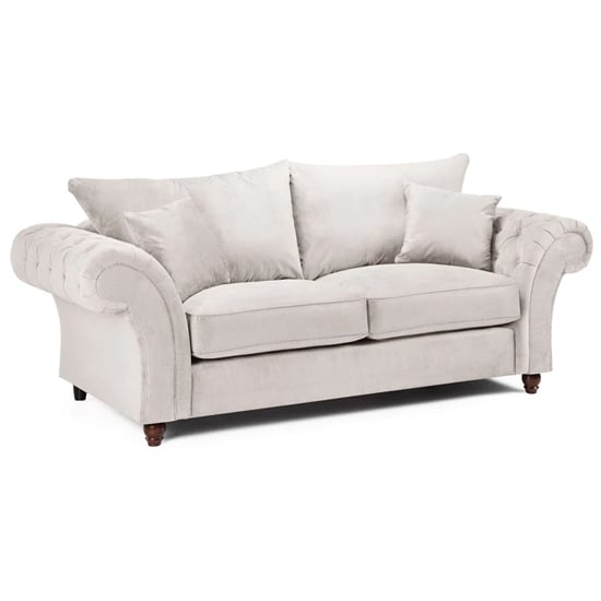 Product photograph of Winston Fabric 3 Seater Sofa In Stone from Furniture in Fashion