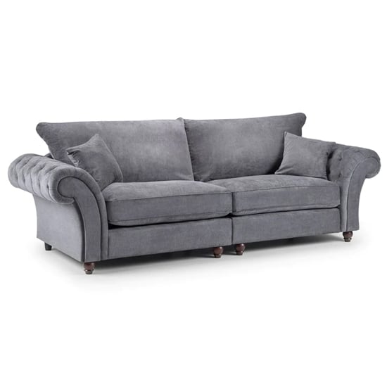 Product photograph of Winston Fabric 4 Seater Sofa In Grey from Furniture in Fashion