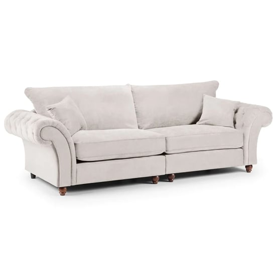 Product photograph of Winston Fabric 4 Seater Sofa In Stone from Furniture in Fashion